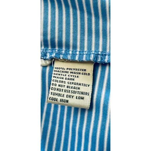DONALD ROSS Golf Polo Shirt Light Blue Stripes Size Small - Picture 8 of 8